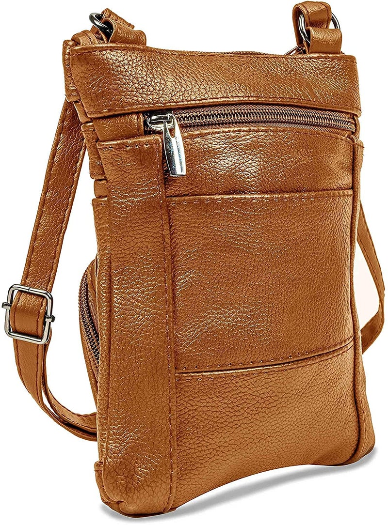 Krediz leather Crossbody Purses for Women  Multi Pocket Crossbody Purse with Adjustable Strap  Soft & Durable Leather Purse - Image 2